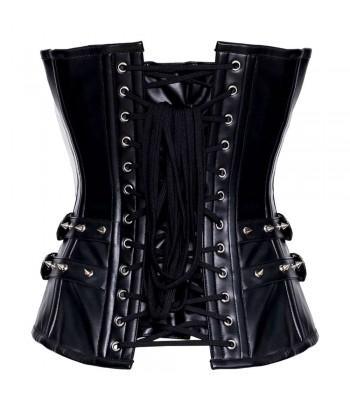 Women Leather Corset Gothic Sheep Leather Overbust Corset For Women 